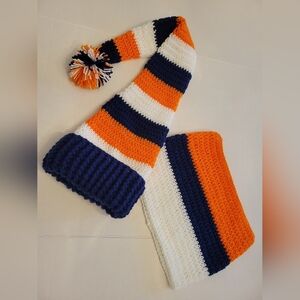 Unisex Chicago Bears Crochet Fan Set Stocking Cap Cowl Football Wear